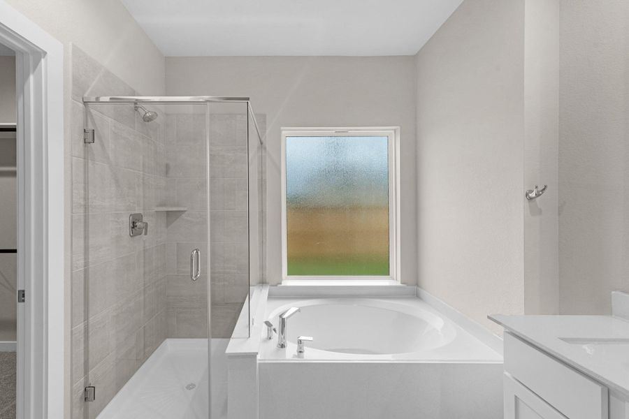 Furnished interior view inside a new home in Barton Creek Ranch, Conroe (Image 9).