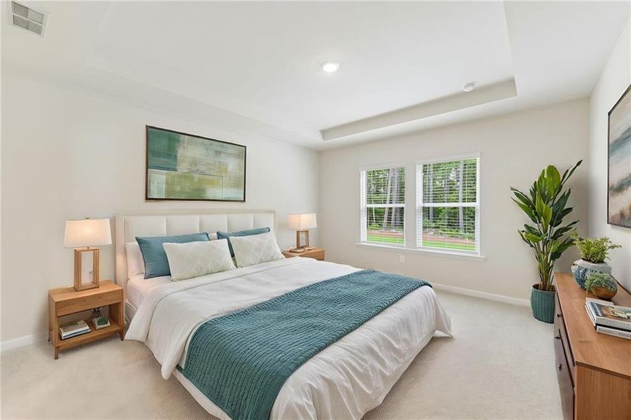 Furnished interior view inside a new home in Parkside at Grayson, Grayson (Image 14).