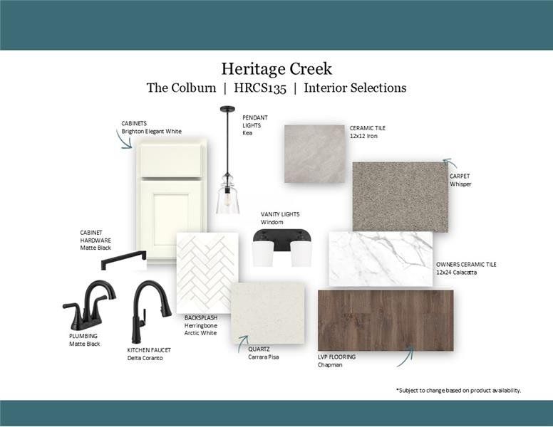 Sample of building materials used in homes in Heritage Creek, Nashville (Image 46).
