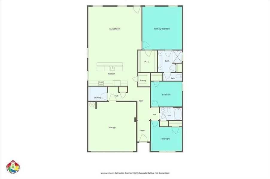 2D floor plan layout of this home in Laurel Park, Cartersville, GA (Image 5).