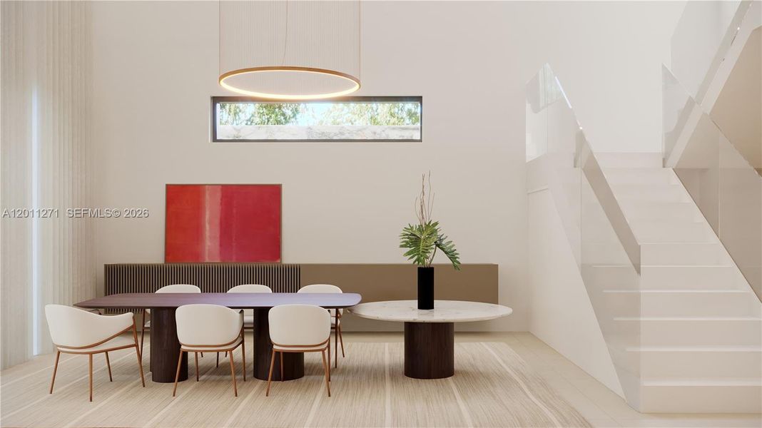 Furnished interior view inside a new home in , Miami (Image 34).