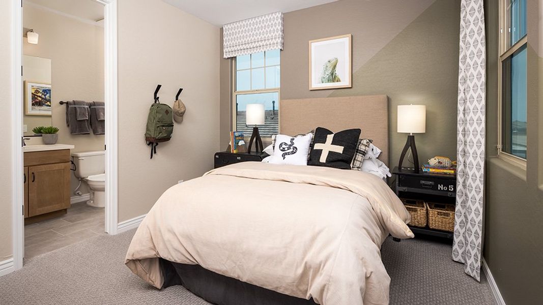 Furnished interior view inside a new home in Ellsworth Ranch, Queen Creek (Image 17).