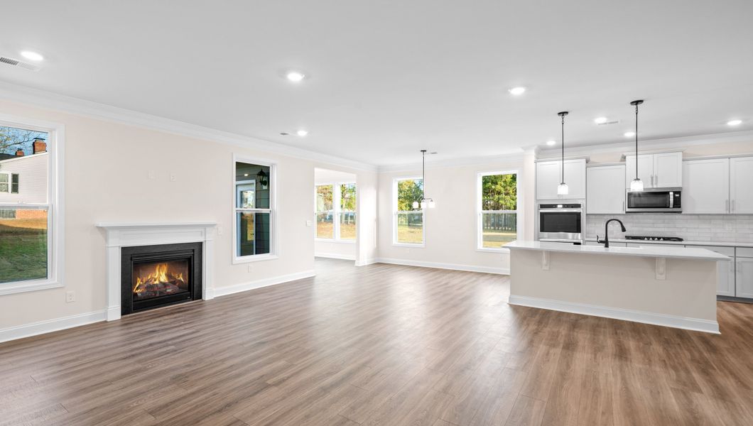 Representative furnished interior of a home built from the HAMPSHIRE by D.R. Horton in Whitehawk Meadows, Travelers Rest (Image 10).