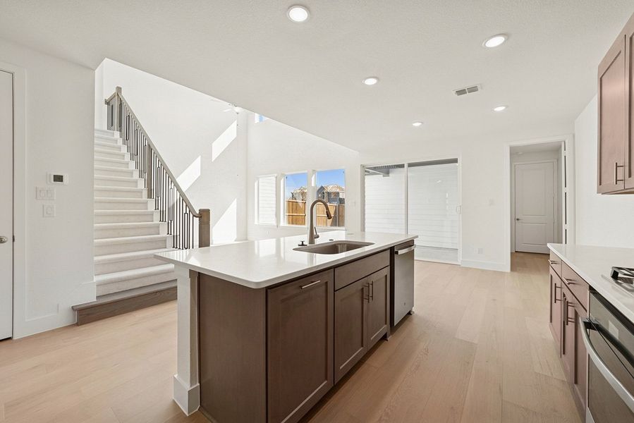 Furnished interior in a model home at Enclave 35s in Frisco (Image 12).