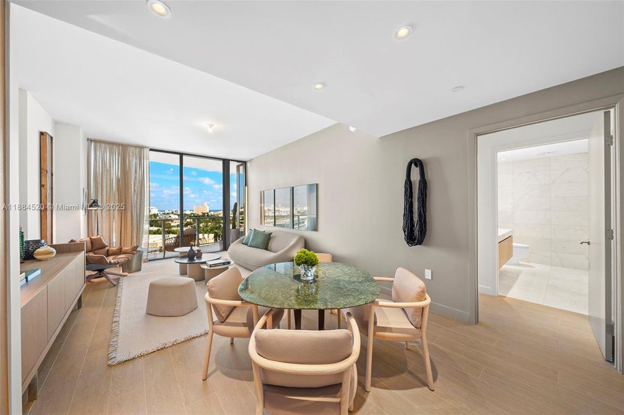 Furnished interior view inside a new home in , Miami Beach (Image 13).