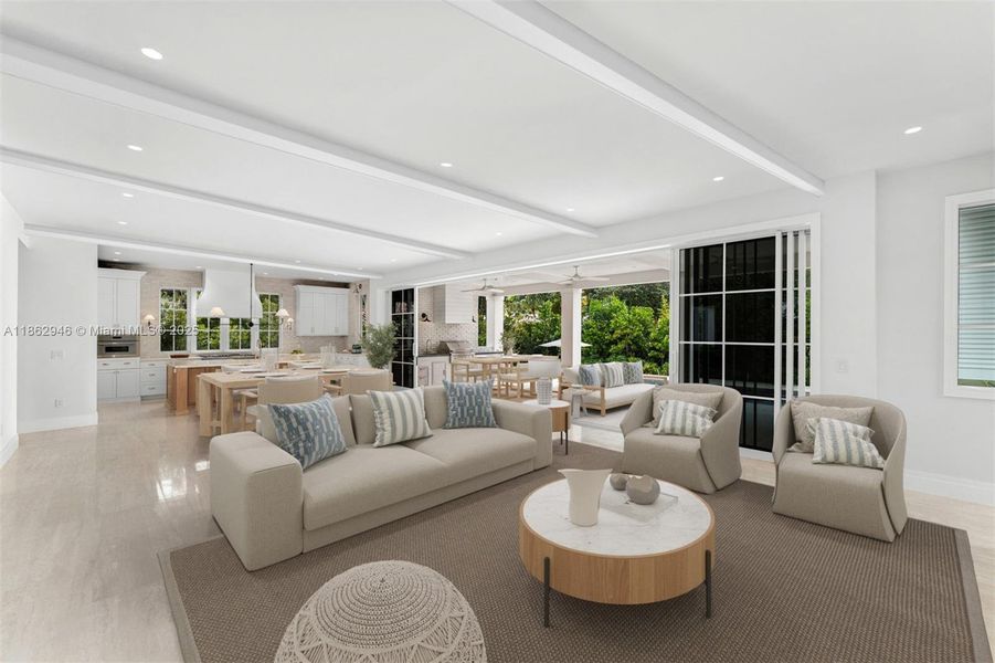 Furnished interior view inside a new home in , South Miami (Image 15).