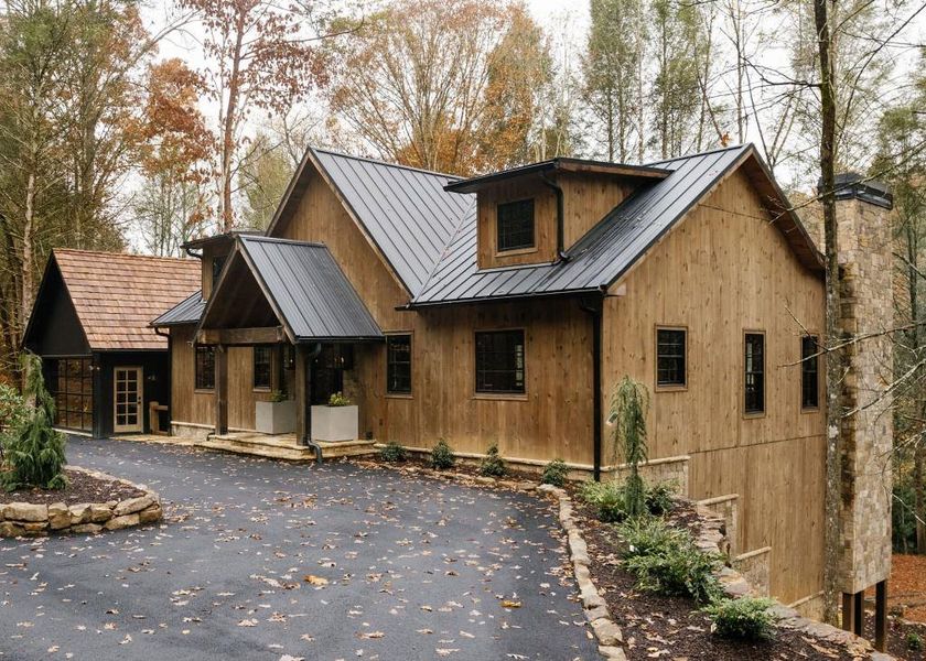 Front exterior of a new home in , Blue Ridge, GA, highlighting curb appeal (Image 19).