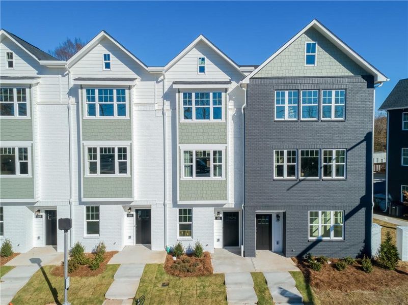 Front exterior of a new home in , Atlanta, GA, highlighting curb appeal (Image 1). Front exterior of a new home in , Atlanta, GA, highlighting curb appeal (Image 1).