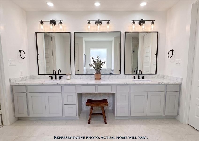 Furnished interior view inside a new home in Pine Rock South, Conroe (Image 4).