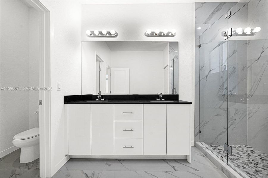 Furnished interior view inside a new home in , Miami (Image 17).