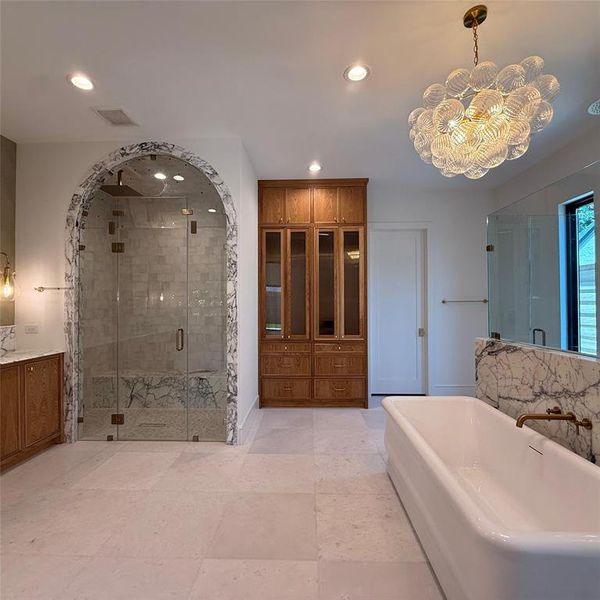 Furnished interior view inside a new home in , Dallas (Image 6).