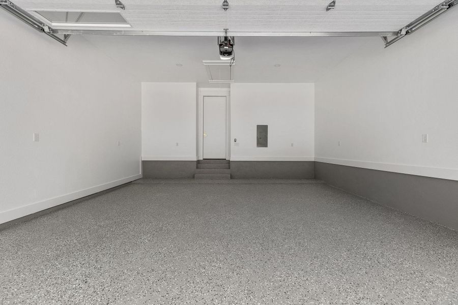 Garage with electric panel