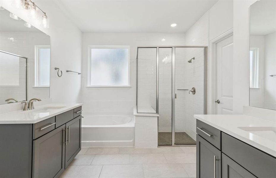 Owner's private bath with double vanity Owner's private bath with double vanity