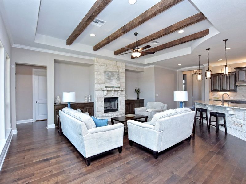 Representative furnished interior of a home built from the San Simeon I by Giddens Homes in Clearwater Ranch, Liberty Hill (Image 257).