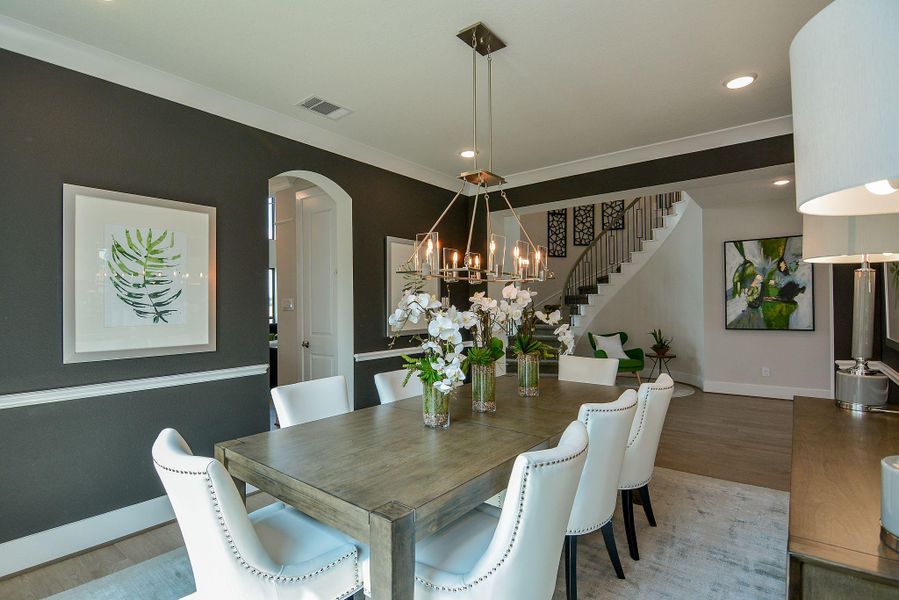 Furnished interior view inside a new home in Bridgeland, Cypress (Image 5).