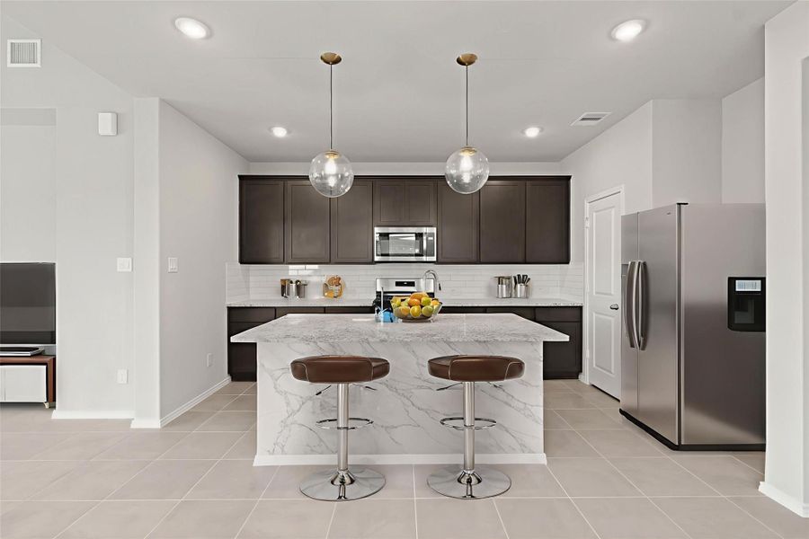 Furnished interior view inside a new home in The Trails, New Caney (Image 11).