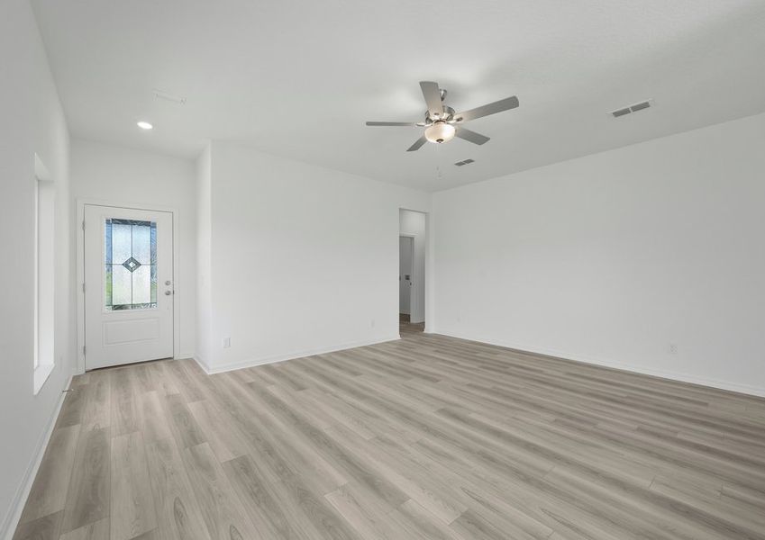 The spacious family room The spacious family room