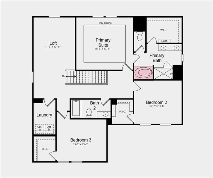 2D floor plan layout of this home in Falls Creek, Flowery Branch, GA (Image 3).