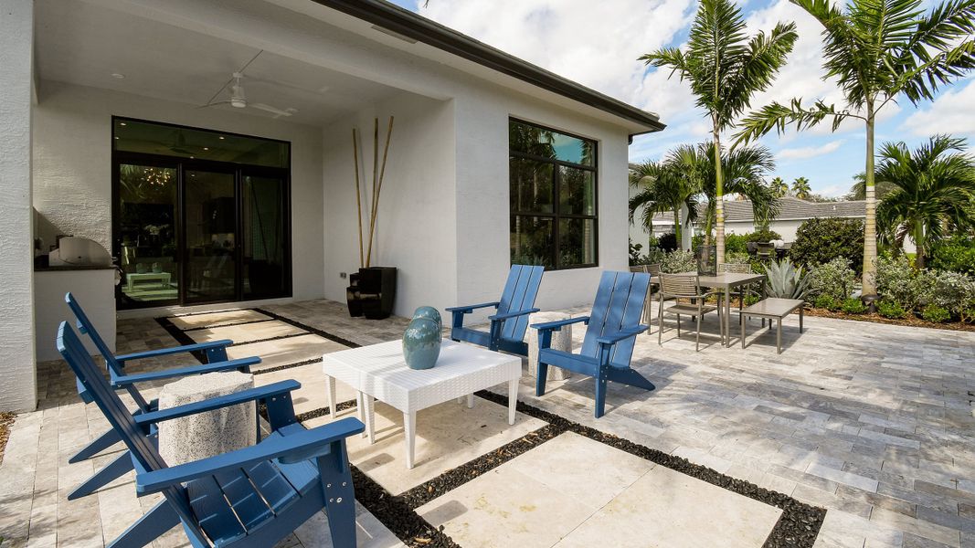 Exterior details and patio area of a home in Rivella, Port St. Lucie (Image 2).