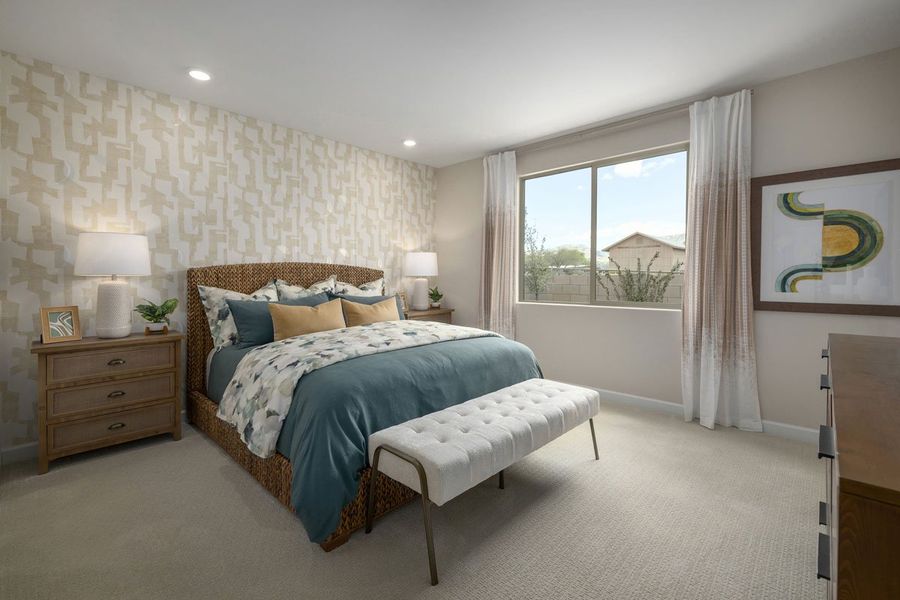 Furnished interior view inside a new home in Wildflower Reserve, Tucson (Image 6). Furnished interior view inside a new home in Wildflower Reserve, Tucson (Image 6).
