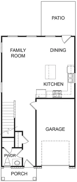 2D floor plan layout for the Lenore KM Homes by KM Homes in Heritage Walk, Adairsville, GA (Image 3).