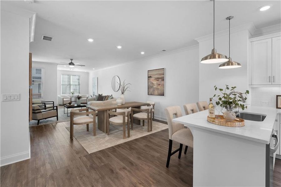 Furnished interior view inside a new home in Waterhaven, Cumming (Image 15).
