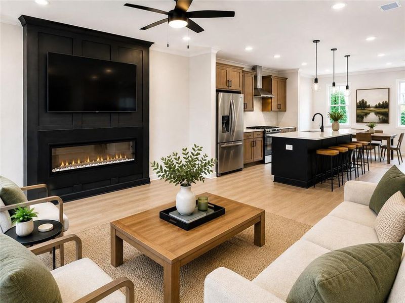 Furnished interior view inside a new home in Townes at South Main, Kennesaw (Image 4).