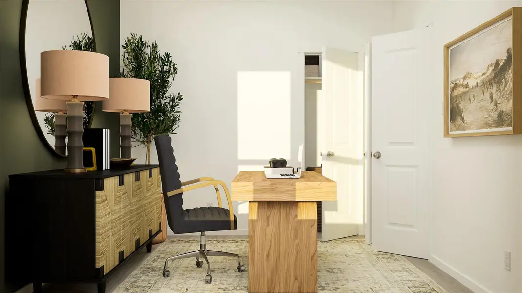 Furnished interior view inside a new home in Meadowlark Preserve: Lonestar Collection, Pflugerville (Image 11). Furnished interior view inside a new home in Meadowlark Preserve: Lonestar Collection, Pflugerville (Image 11).