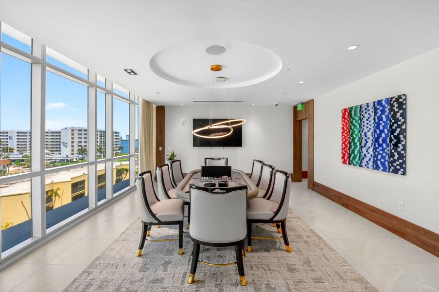 Amenities fifth floor poker room