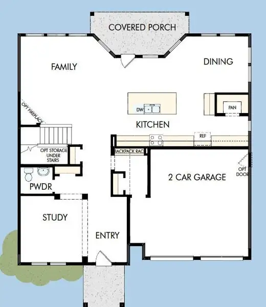 2D floor plan layout of this home in Nexton - Midtown - The Village Collection, Summerville, SC (Image 4).