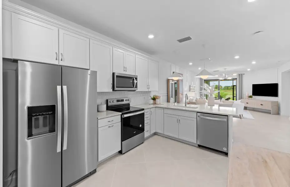 Furnished interior view inside a new home in Del Webb Naples, Ave Maria (Image 9).