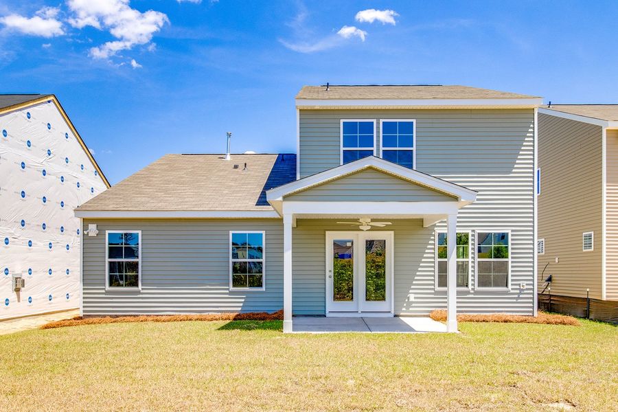Exterior details and patio area of a home in Ellington, Elgin (Image 21).