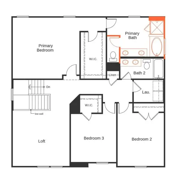 2D floor plan layout of this home in Bella Vista Heritage, Denver, NC (Image 3).