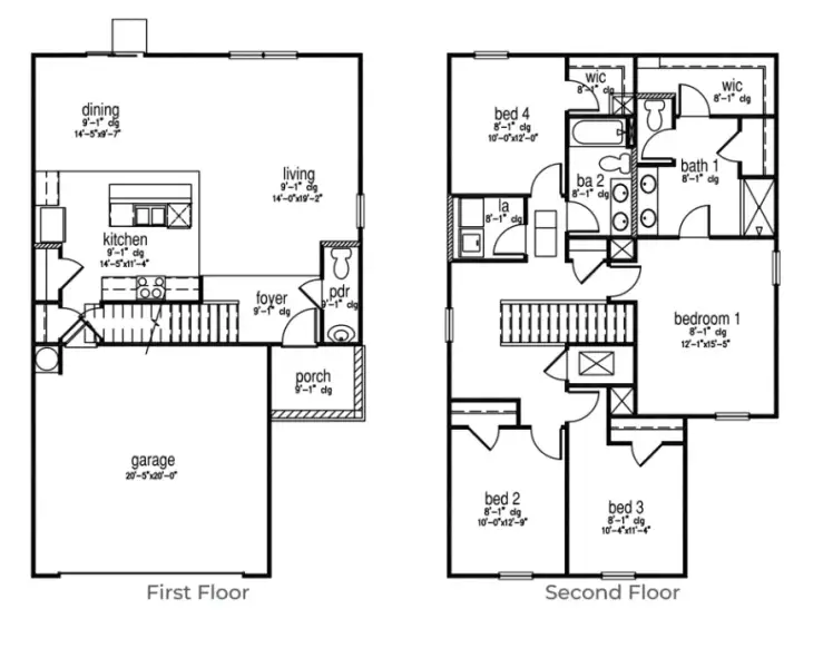 2D floor plan layout of this home in Ferry Grove, Lexington, SC (Image 2). 2D floor plan layout of this home in Ferry Grove, Lexington, SC (Image 2).