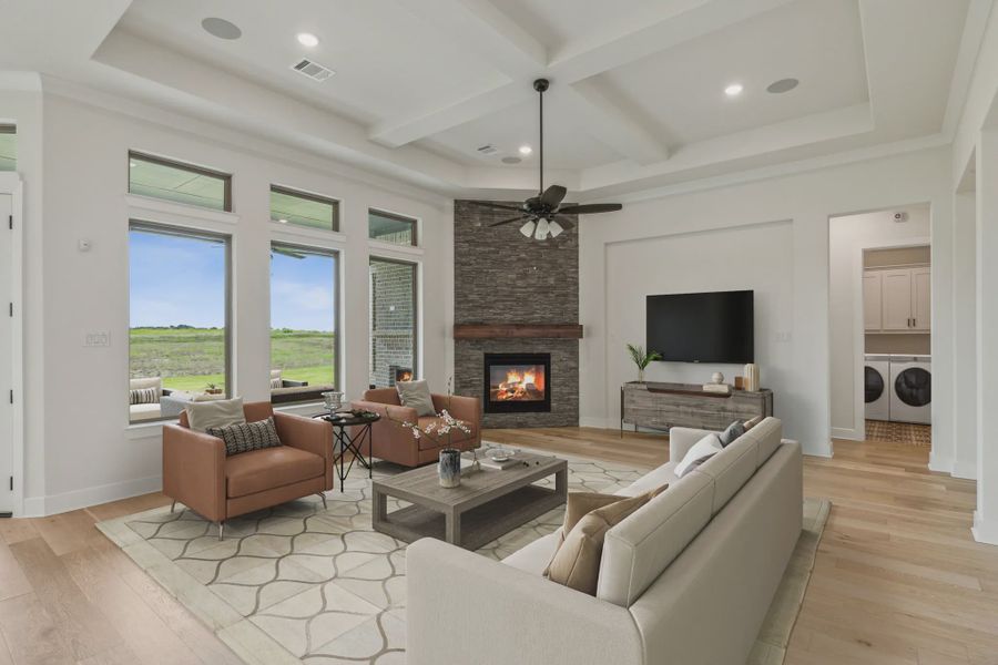 Representative furnished interior of a home built from the San Marino II by Chesmar Homes in Lakeway Estates, Waxahachie (Image 5). Representative furnished interior of a home built from the San Marino II by Chesmar Homes in Lakeway Estates, Waxahachie (Image 5).