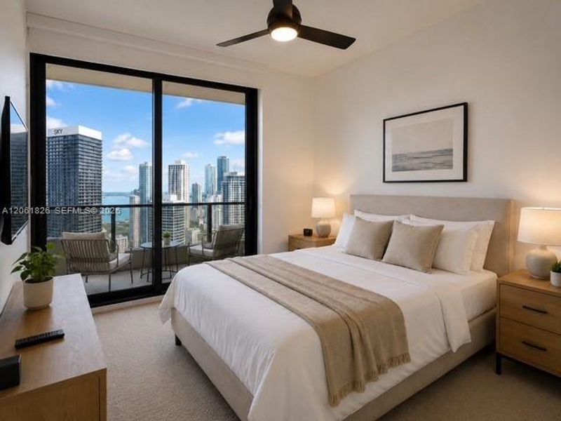 Furnished interior view inside a new home in , Miami (Image 6).