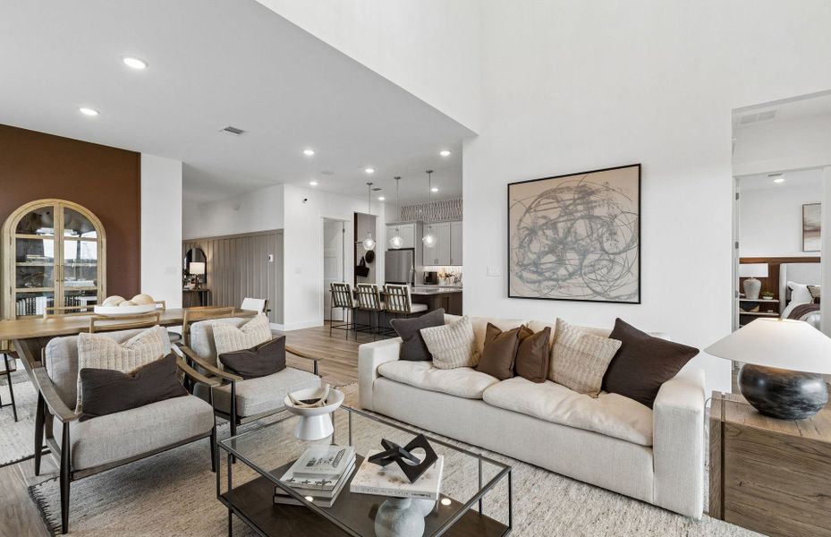 Representative furnished interior of a home built from the Iredell by Pulte Homes in Katy Court, Katy (Image 36).
