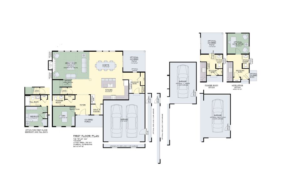 2D floor plan layout for the The Ryley by Forbes Capretto Homes in Handpicked Homesites, East Amherst, NY (Image 3).