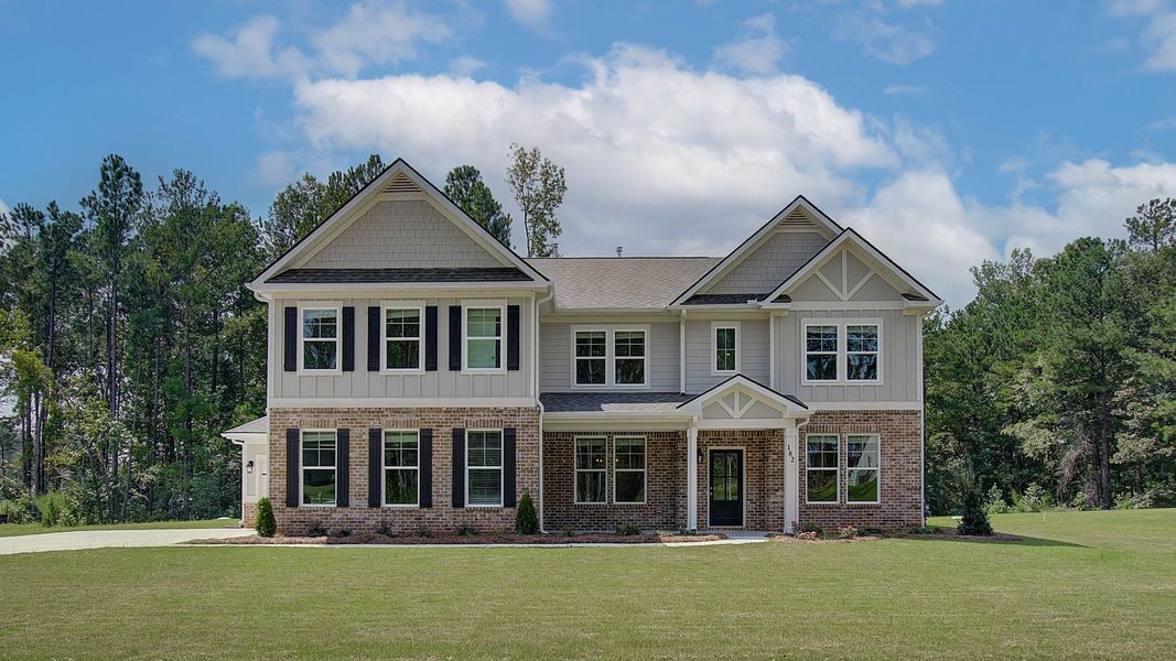 Representative exterior photo of a completed home built from the Clarity by DRB Homes in Saddleridge, Senoia, GA (Image 19).