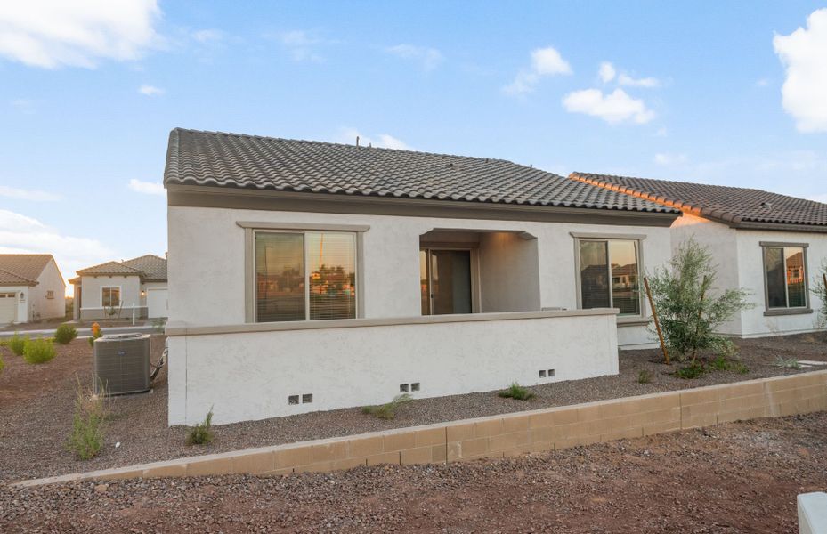 Exterior details and patio area of a home in Sun City Festival, Buckeye (Image 4). Exterior details and patio area of a home in Sun City Festival, Buckeye (Image 4).