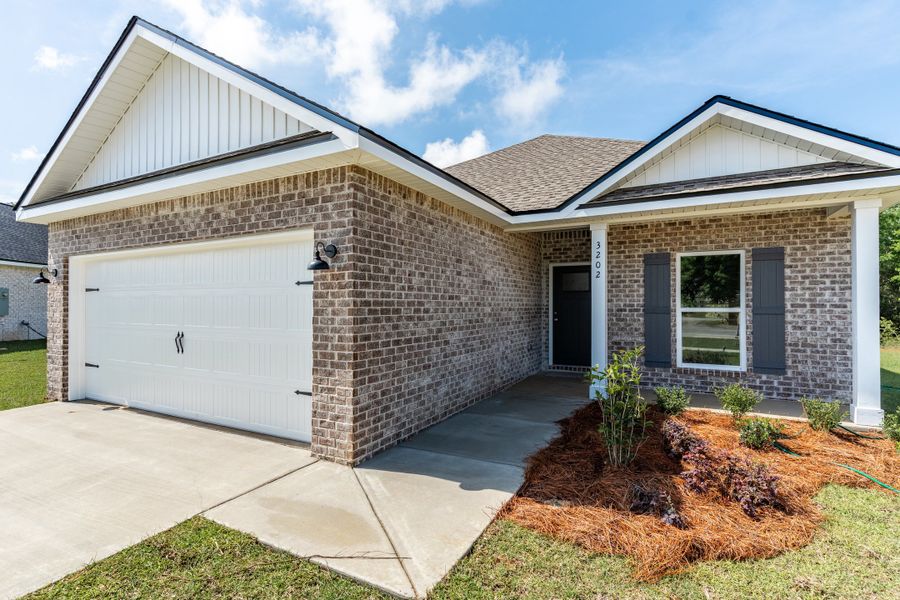 Representative exterior photo of a completed home built from the Georgia by CJL Homes in Blossom Grove, Crestview, FL (Image 19).