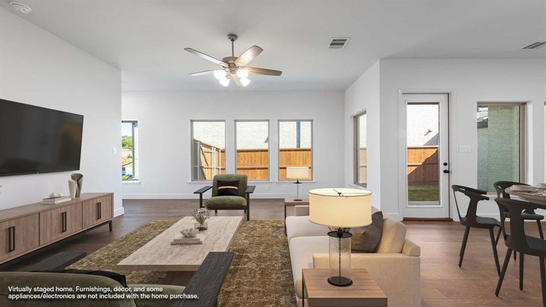 Furnished interior view inside a new home in The Heights At Uptown Celina 45', Celina (Image 8). Furnished interior view inside a new home in The Heights At Uptown Celina 45', Celina (Image 8).