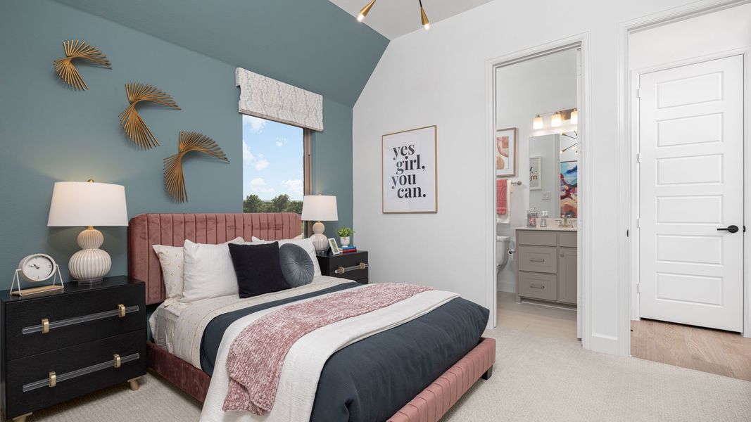 Representative furnished interior of a home built from the 2810W by Perry Homes in Bridgewater, Midlothian (Image 8).