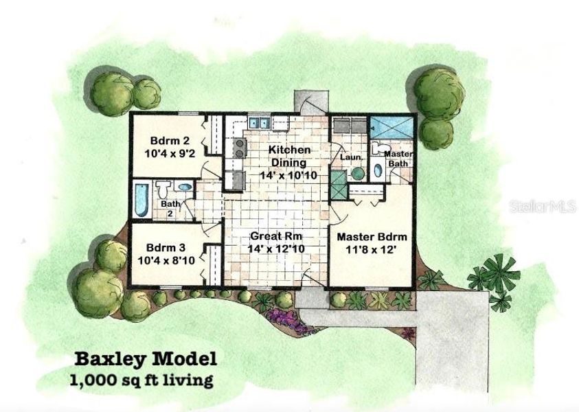 2D floor plan layout of this home in , Dunnellon, FL (Image 3). 2D floor plan layout of this home in , Dunnellon, FL (Image 3).
