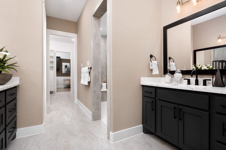 Representative furnished interior of a home built from the Castella by Ladera Texas in Ladera at Timberbrook, Justin (Image 12).