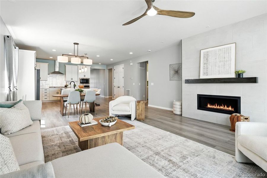 Furnished interior view inside a new home in Creekside Village, Thornton (Image 9).