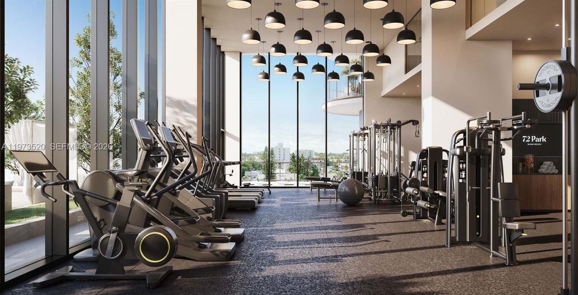 State of the art fitness center.