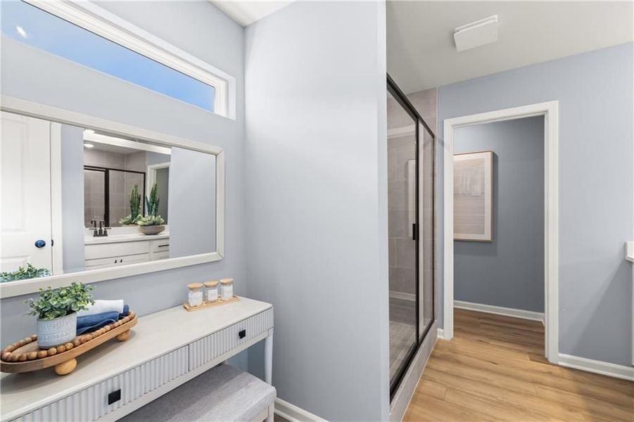 Furnished interior view inside a new home in The Bluffs, Canton (Image 37).