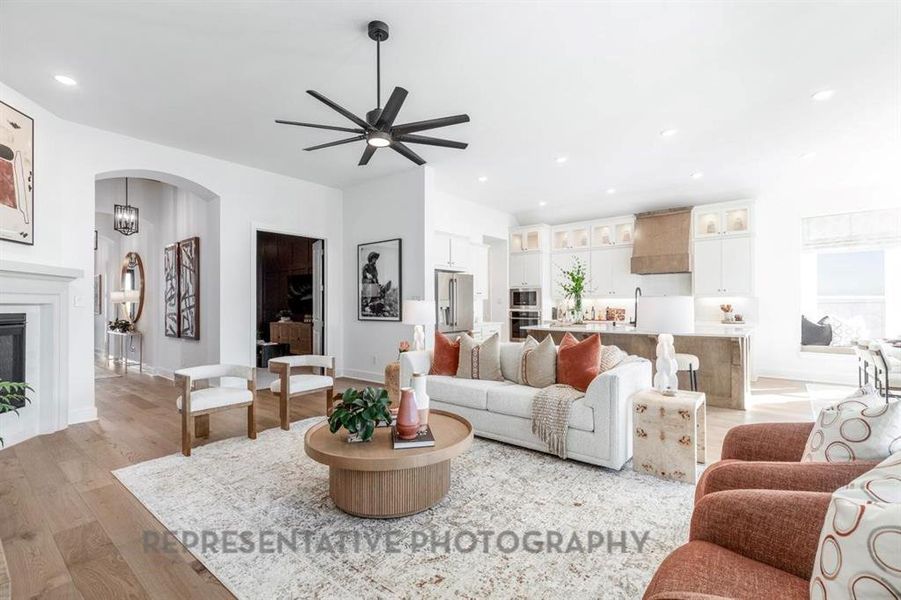 Furnished interior view inside a new home in Wildflower Ranch, Dish (Image 7).