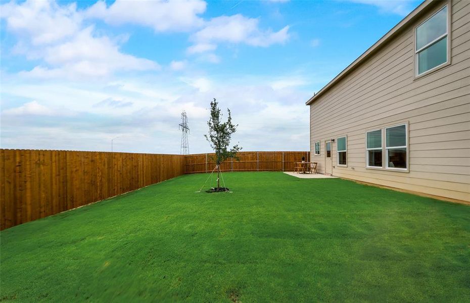 Spacious private patio